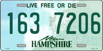 NH license plate 1637206