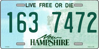 NH license plate 1637472