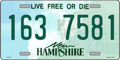 NH license plate 1637581