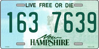 NH license plate 1637639