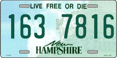 NH license plate 1637816