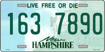 NH license plate 1637890