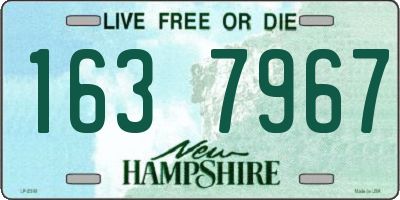 NH license plate 1637967