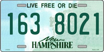 NH license plate 1638021