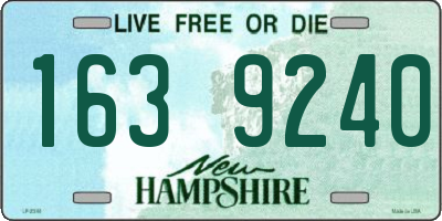 NH license plate 1639240