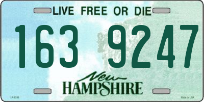 NH license plate 1639247