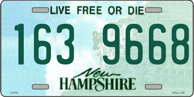 NH license plate 1639668