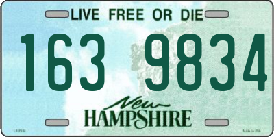NH license plate 1639834