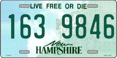 NH license plate 1639846