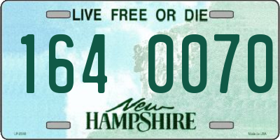 NH license plate 1640070