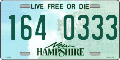 NH license plate 1640333
