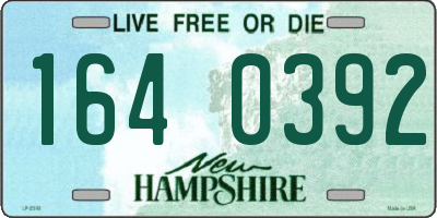 NH license plate 1640392