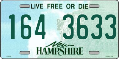 NH license plate 1643633