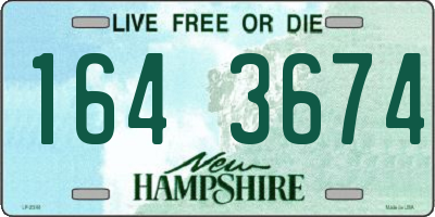 NH license plate 1643674