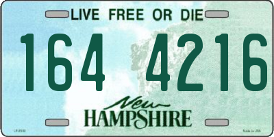 NH license plate 1644216