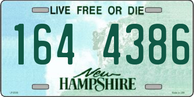 NH license plate 1644386