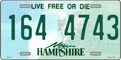 NH license plate 1644743