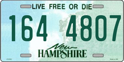 NH license plate 1644807