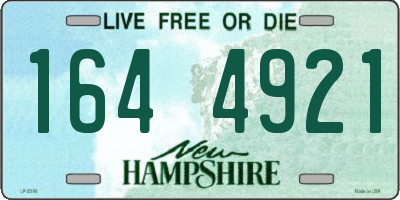 NH license plate 1644921