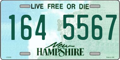 NH license plate 1645567