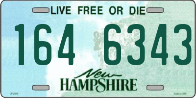 NH license plate 1646343