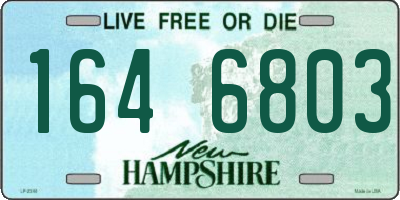 NH license plate 1646803