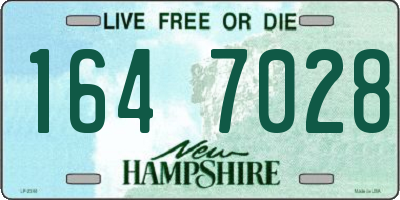 NH license plate 1647028