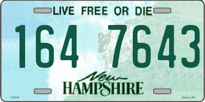 NH license plate 1647643