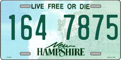 NH license plate 1647875