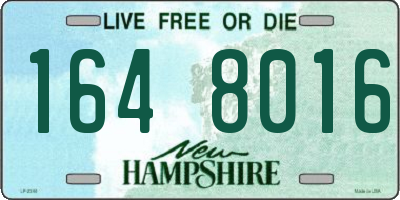 NH license plate 1648016