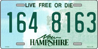 NH license plate 1648163