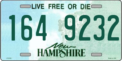 NH license plate 1649232