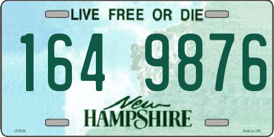 NH license plate 1649876
