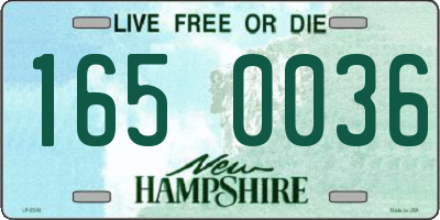 NH license plate 1650036