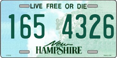 NH license plate 1654326