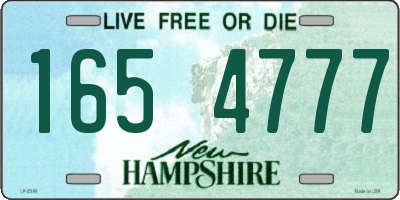 NH license plate 1654777