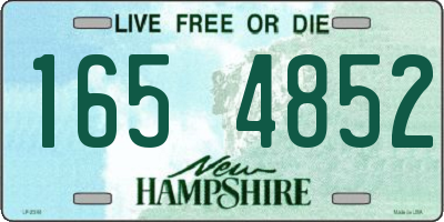 NH license plate 1654852