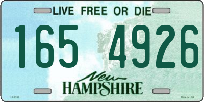 NH license plate 1654926