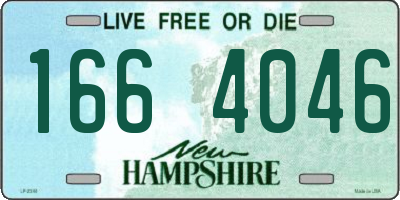 NH license plate 1664046
