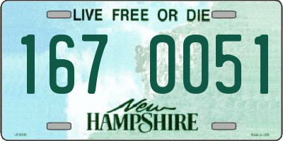 NH license plate 1670051