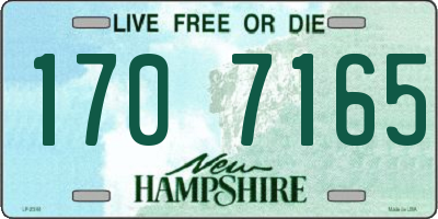 NH license plate 1707165