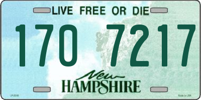 NH license plate 1707217