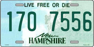 NH license plate 1707556
