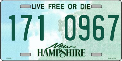 NH license plate 1710967
