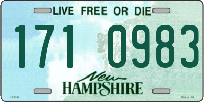 NH license plate 1710983
