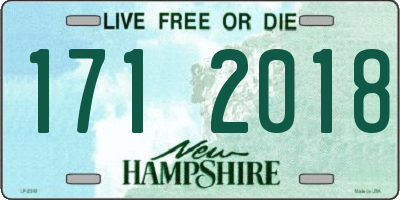 NH license plate 1712018