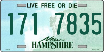 NH license plate 1717835