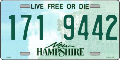 NH license plate 1719442