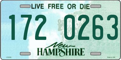 NH license plate 1720263