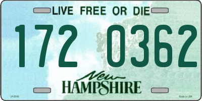 NH license plate 1720362